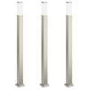vidaXL Pollarivalaisimet 3 kpl 110 cm ruostumaton ter&auml;s IP44