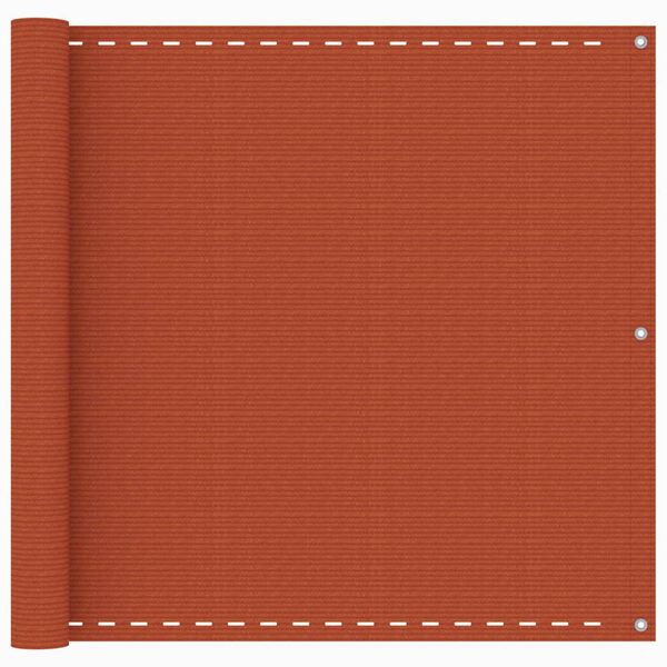 vidaXL Parvekkeen suoja oranssi 90x600 cm HDPE