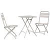 vidaXL Bistrosetti 3 kpl Beige Ter&auml;s