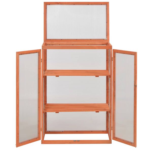 vidaXL Kasvihuone puu 75 x 47 x 109 cm