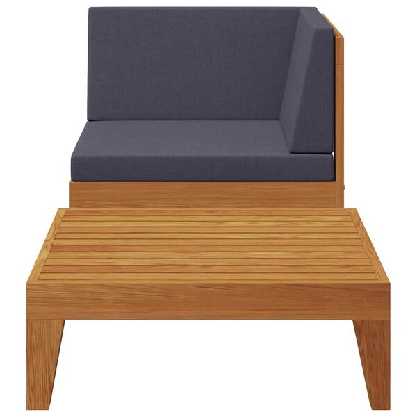 vidaXL 2-osainen Puutarhasohvasarja tyynyill&auml; t&auml;ysi akasiapuu