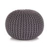 vidaXL K&auml;sinpunottu pallorahi puuvilla 50x35 cm harmaa