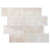 vidaXL Metrolaatta 10 kpl Beige marmori 29 x 21 cm Polyuretaani ja PET