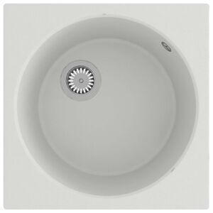 vidaXL Keitti&ouml;allas Valkoinen 48 x 48 x 20.5 cm Graniitti