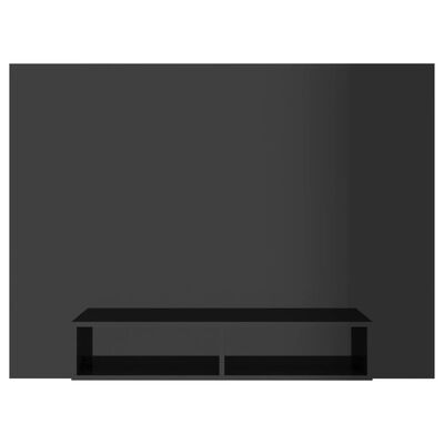 vidaXL TV-taso seinälle korkeakiilto musta 135x23,5x90cm lastulevy