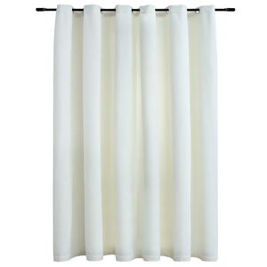 vidaXL Pimennysverho metallirenkailla sametti kerma 290x245 cm