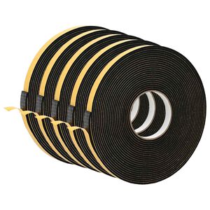 vidaXL Itsekiinnittyv&auml; vaahtoteippi 5 kpl Musta 15mm x 10m CR-vahto