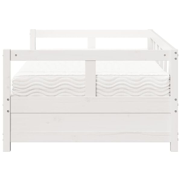 vidaXL Vuodesohva patjalla valkoinen 90x200 cm t&auml;ysi m&auml;nty