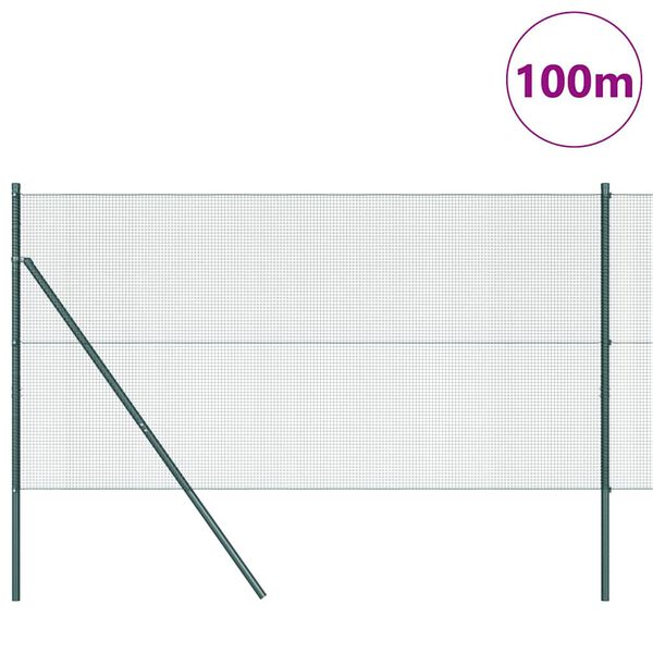 vidaXL Aitalatu Vihre&auml; 100 x 1 m (12 x 12 mm verkko) Ter&auml;s ja PVC