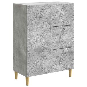 vidaXL Sivup&ouml;yt&auml; Betoninharmaa 66 x 34,5 x 90 cm Tekninen puu