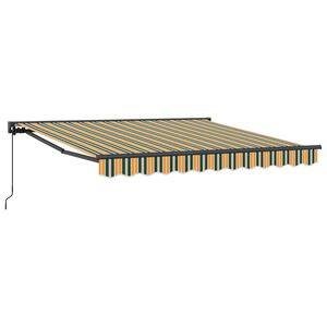 vidaXL Aurinkovarjon runko Vihre&auml; ja keltainen 300 x 250 cm