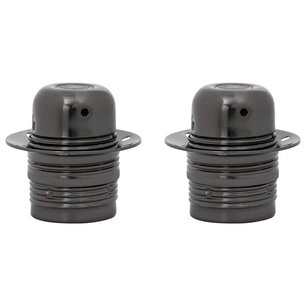 vidaXL lampun pidikkeet 2 kpl Kiilt&auml;v&auml; musta E27