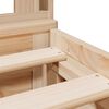 vidaXL Sänky kirjahyllyllä ilman patjaa 180x200 cm täysi mänty