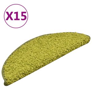 vidaXL Porrasmatot 15 kpl vihre&auml; 56x17x3 cm
