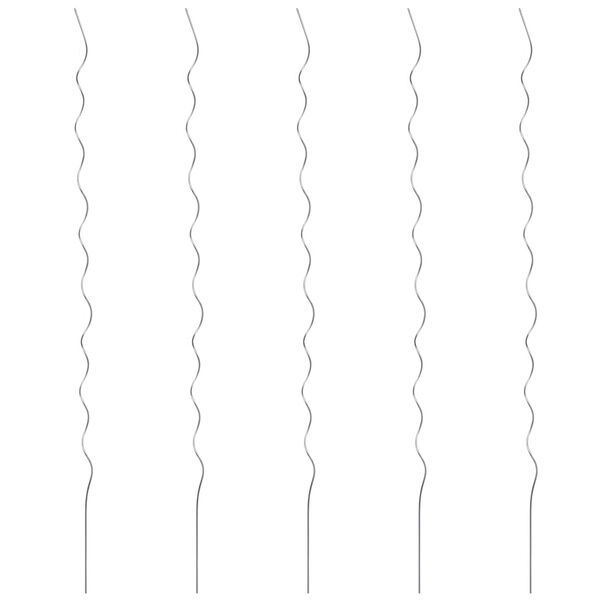 vidaXL Kasvituet 5 kpl spiraali 110 cm Galvanoitu teräs