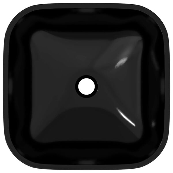 vidaXL Pesuallas lasi 42x42x14 cm musta