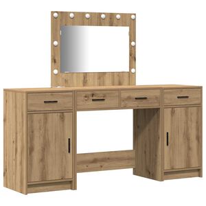 vidaXL Meikkip&ouml;yt&auml; 3 kpl Ruskea 78,5 x 41 x 135 cm Tekninen puu