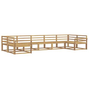 vidaXL Ulkosohvakokoelma 7 pcs valkoinen Tihe&auml; akasiapuu
