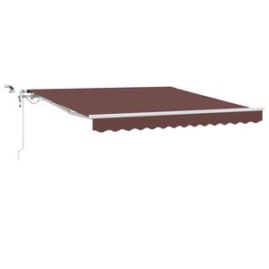 vidaXL Automaattimarkiisi LED ruskea 300x250 cm