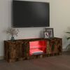 vidaXL TV-taso LED-valoilla savutammi 120x30x36 cm
