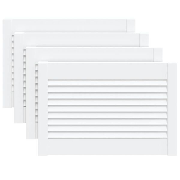 vidaXL Kaapin ovet s&auml;lemuotoilu 4 kpl valk. 39,5x59,4 cm t&auml;ysi m&auml;nty