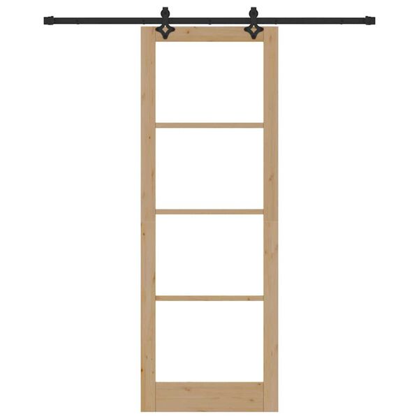 vidaXL Liukuovi ORKDAL Luonnollinen ja musta 83 x 232 cm