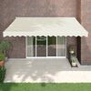 vidaXL Automaattisesti sis&auml;&auml;nkelattava markiisi kerma 4,5x3 m