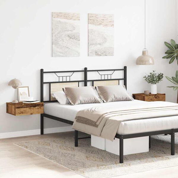 vidaXL Kelluvat y&ouml;p&ouml;yd&auml;t 2 kpl Vanha Puu 40x32x15 cm lastulevy