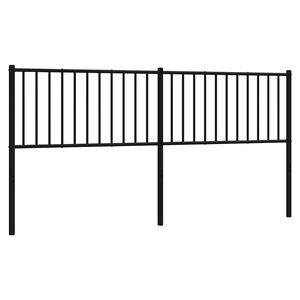 vidaXL Metallinen vaihtop&auml;&auml;ty musta 180 cm