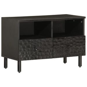 vidaXL TV-taso musta 70x33x46 cm t&auml;ysi mangopuu