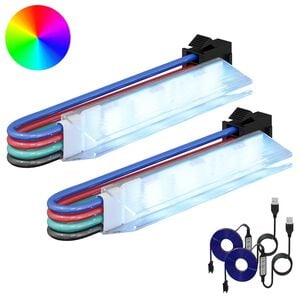 vidaXL LED-nauha 2 pcs Musta ja Valkoinen 1745 mm Kupari ja muovi