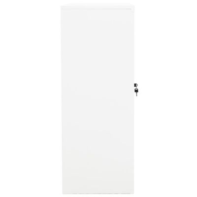 vidaXL Toimistokaappi valkoinen 90x40x105 cm teräs