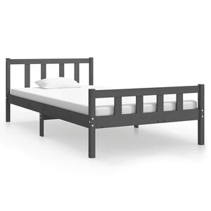 vidaXL S&auml;ngynrunko harmaa t&auml;ysi puu 100x200 cm