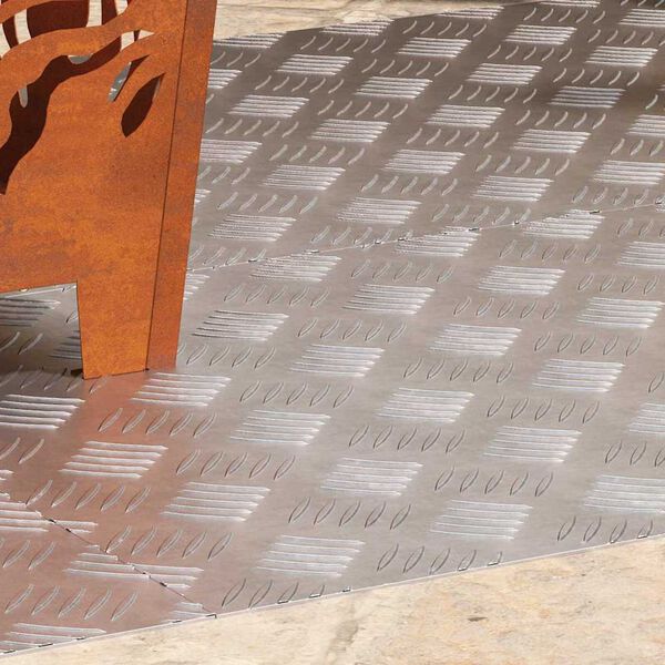 vidaXL Ruudulliset levyjen 4 pcs Hopea 100 x 50 cm Alumiini