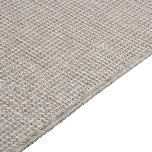vidaXL Ulkomatto Flatweave 140x200 cm vaaleanharmaa