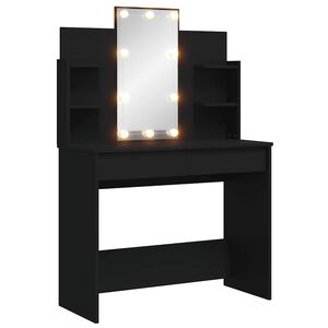 VidaXL Peilip&ouml;yt&auml; LED-valoilla musta 96x40x142 cm