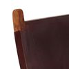 vidaXL Kokoontaittuva nojatuoli tummanruskea aito nahka