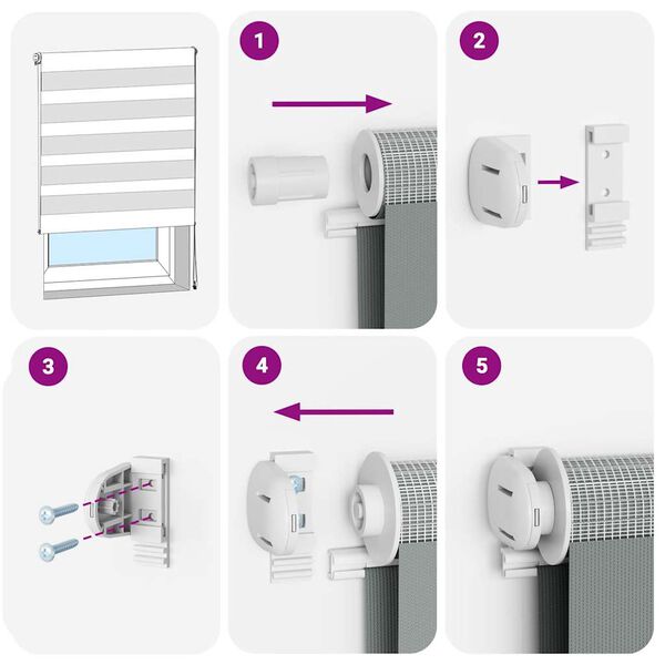 vidaXL Seepra rullaverho 125x100 cm kankaan leveys 120,9 cm polyesteri