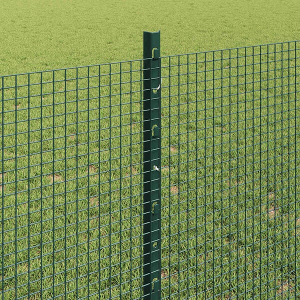 vidaXL Aita ja tolppa Vihre&auml; 0,8 x 10 m Ter&auml;s