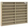 vidaXL Vitriinikaappi Sonoma-tammi 100x8,5x75 cm tekninen puu