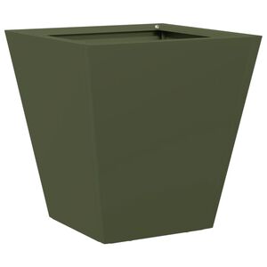 vidaXL Puutarhakukkalaatikko oliivinvihre&auml; 30x30x30 cm ter&auml;s