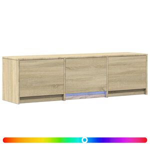 vidaXL TV-kaappi LED-valolla 140 x 34 x 40 cm Sonoman tammi