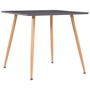 vidaXL Ruokap&ouml;yt&auml; harmaa ja tammi 80,5x80,5x73 cm MDF