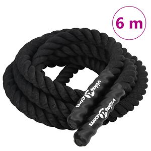 vidaXL Taisteluk&ouml;ysi musta 6 m 4,5 kg polyesteri