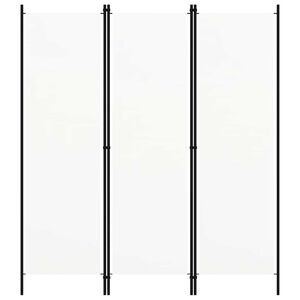 vidaXL 3-paneelinen tilanjakaja valkoinen 150x180 cm
