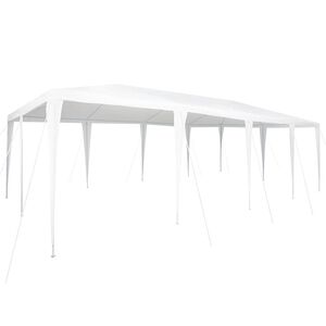 vidaXL Juhlateltta Valkoinen 800 x 400 x 266 cm Polyeteeni ja ter&auml;s