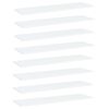 vidaXL Kirjahyllytasot 8 kpl valkoinen 100x30x1,5 cm lastulevy