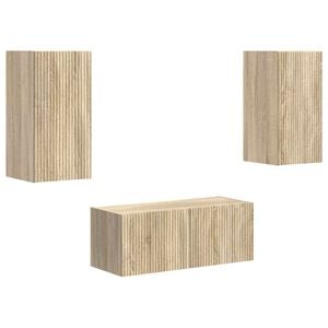 vidaXL TV-tasosetti 2 pcs Sonoman tammi Tekninen puu