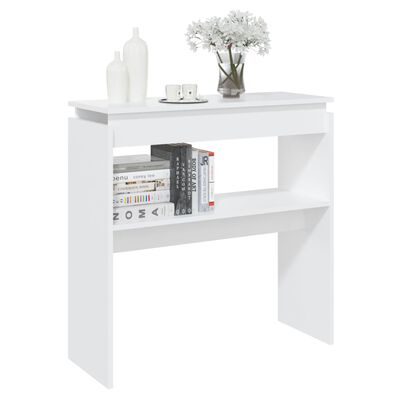 vidaXL Konsolipöytä valkoinen 80x30x80 cm lastulevy