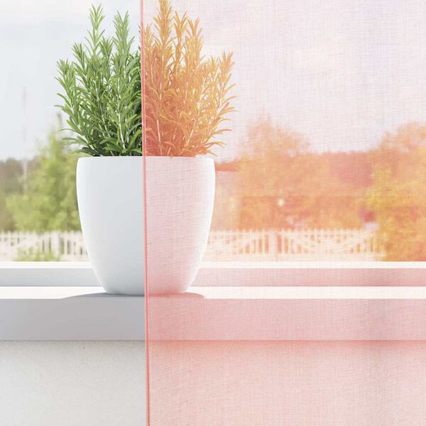 vidaXL Voileeverhot tangotaskuilla 2 kpl pinkki